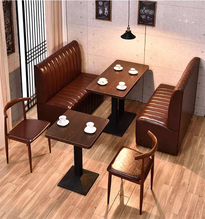 茶餐厅背靠背沙发弧形座椅订制